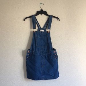 Denim overall dress